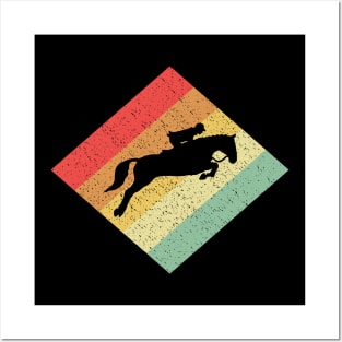 Retro Vintage 80s Horse Riding Gift For Horse Riders Posters and Art